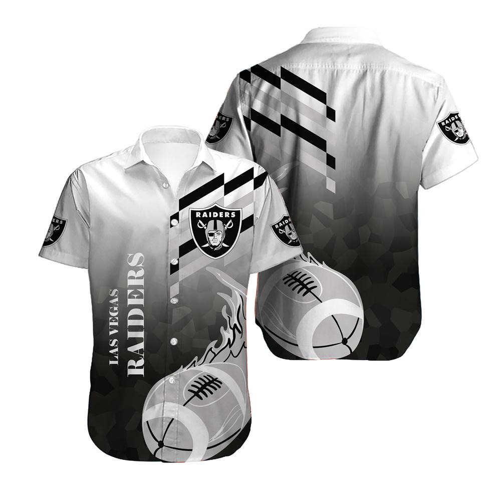 Nfl Las Vegas Raiders Fire Ball Hawaiian Shirt Custom For Fans-1