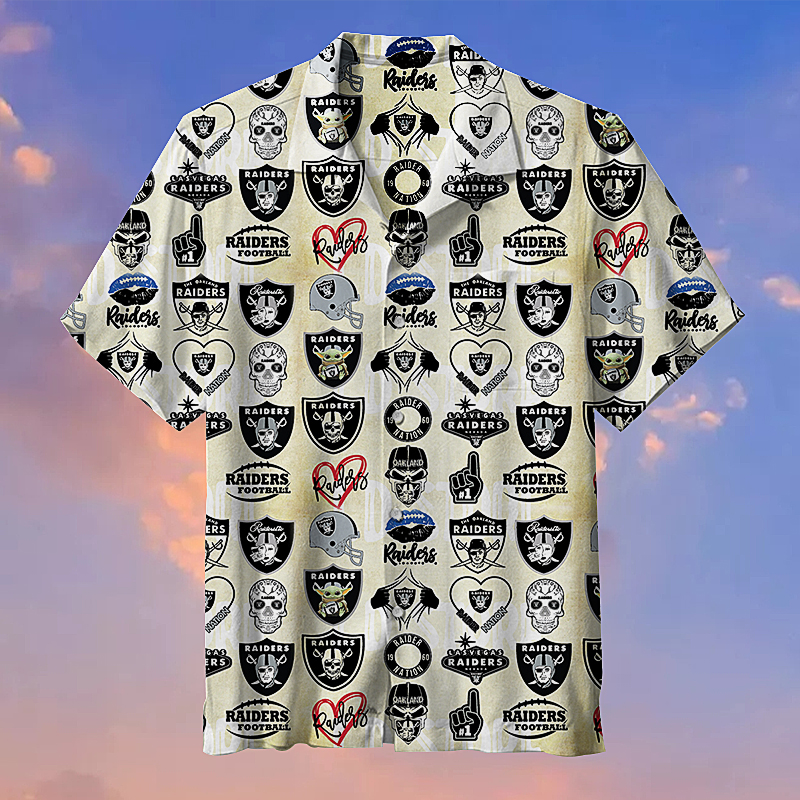 Nfl Las Vegas Raiders Hawaiian 3d Shirt Ver Full Icon-1