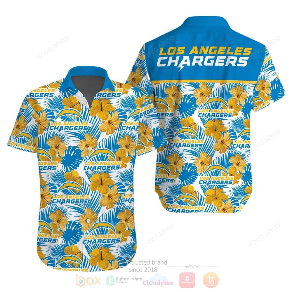 Nfl Los Angeles Chargers Hawaiian Shirt Short 3d All Over Printed-2