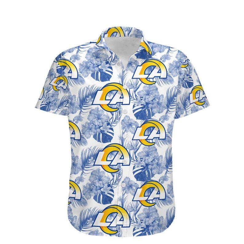 Nfl Los Angeles Rams Hawaiian Full 3d Shirt For Fans-1