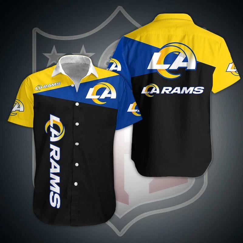 Nfl Los Angeles Rams Hawaiian Full 3d Shirt-1