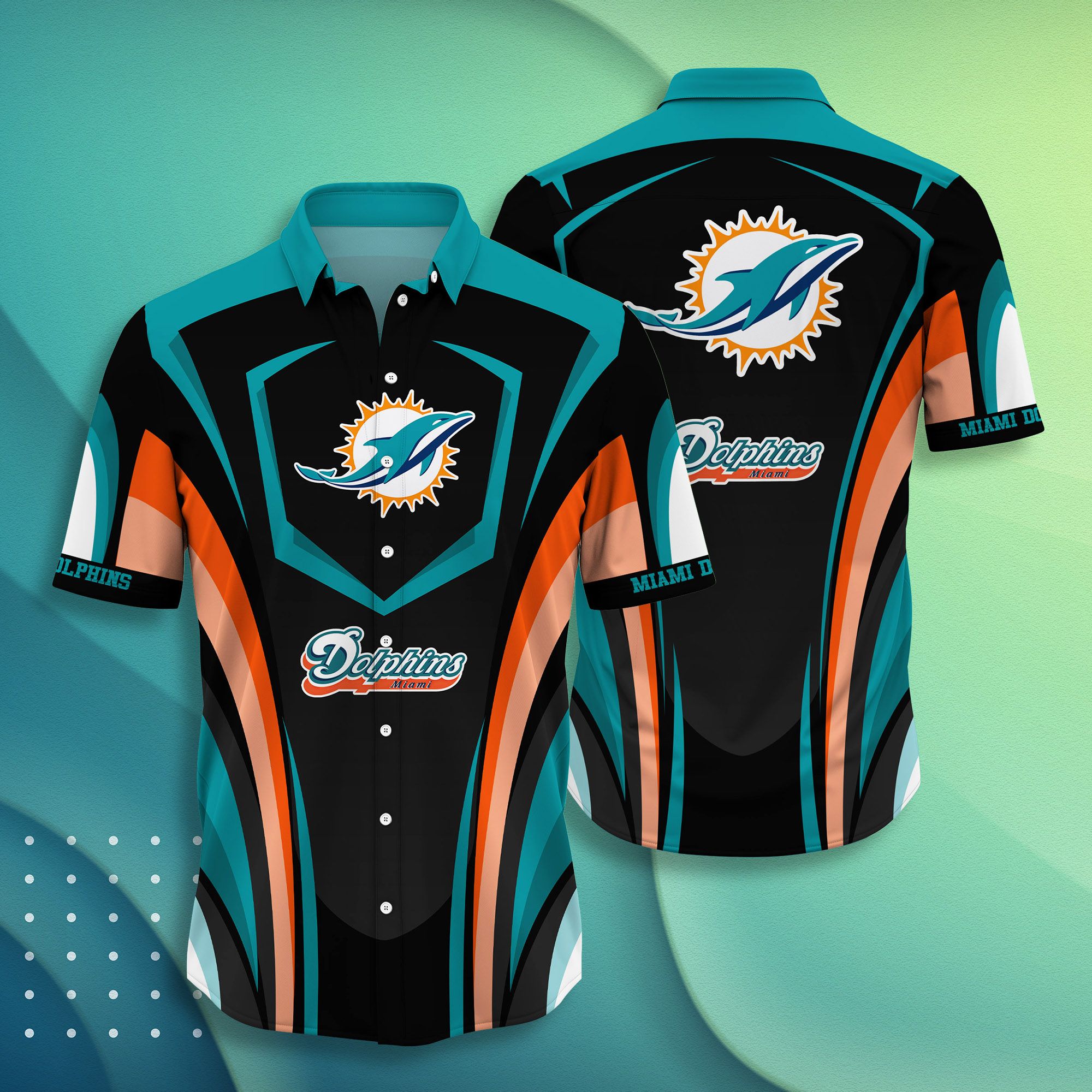Nfl Miami Dolphins Hawaiian 3d Shirt Hot Trending Summer-1