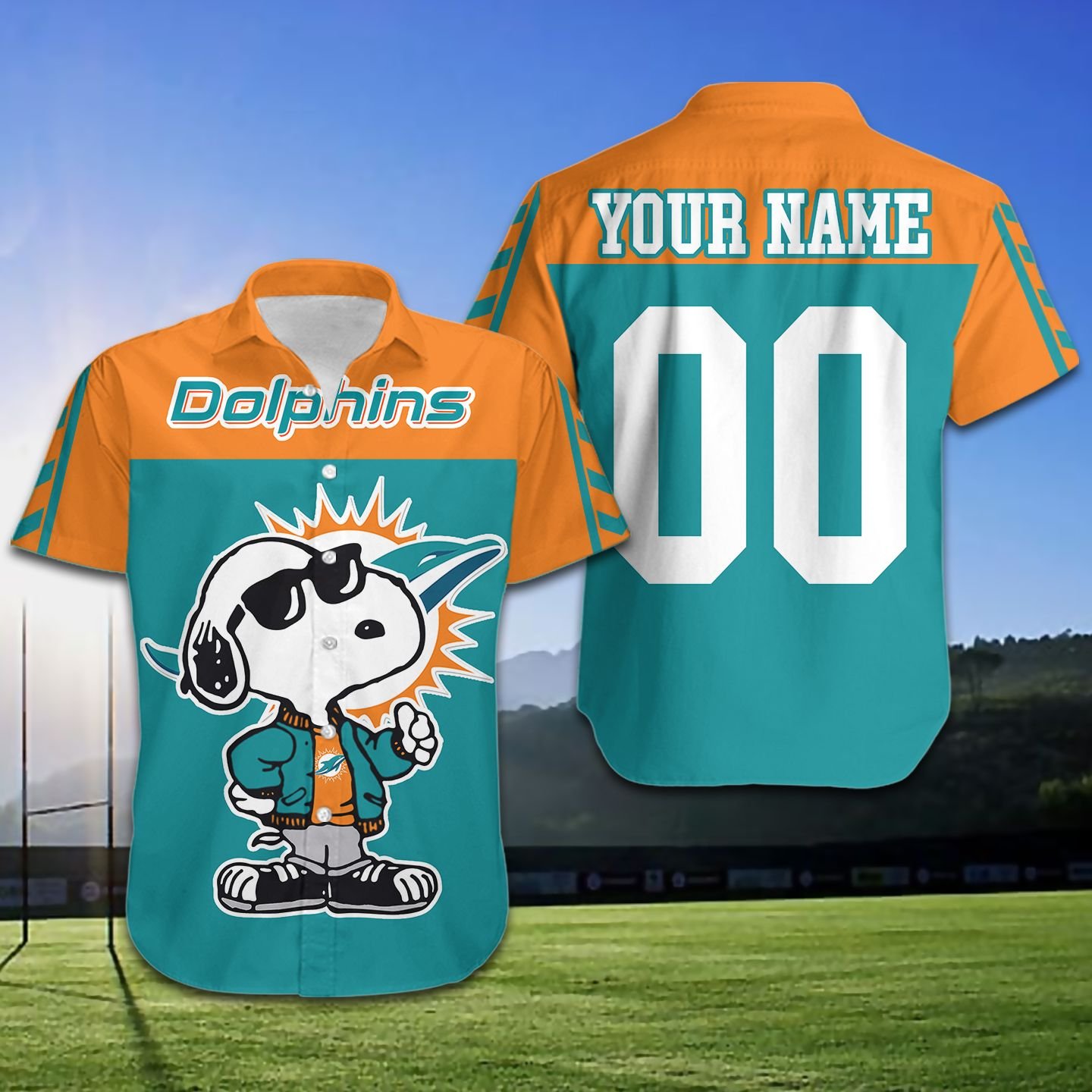 Nfl Miami Dolphins Hawaiian 3d Shirt Snoopy For Fans Custom-1