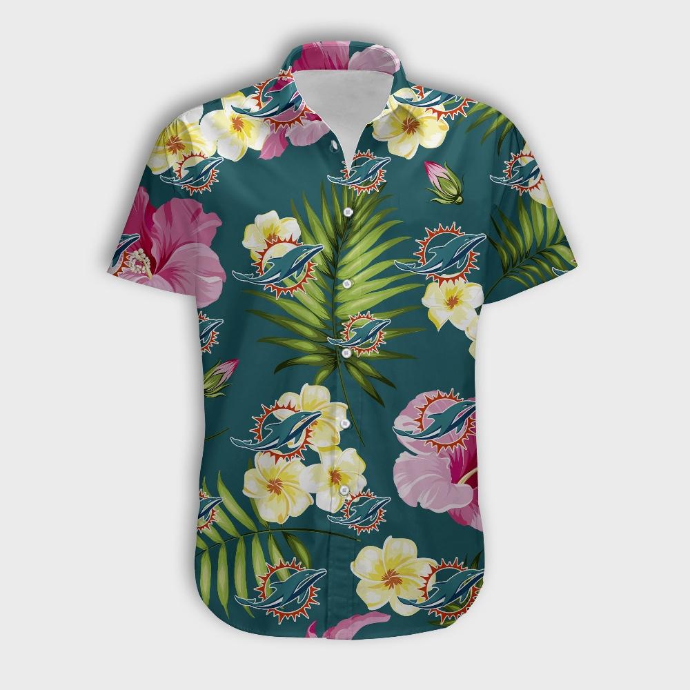 Nfl Miami Dolphins Hawaiian 3d Shirt Summer Floral-1