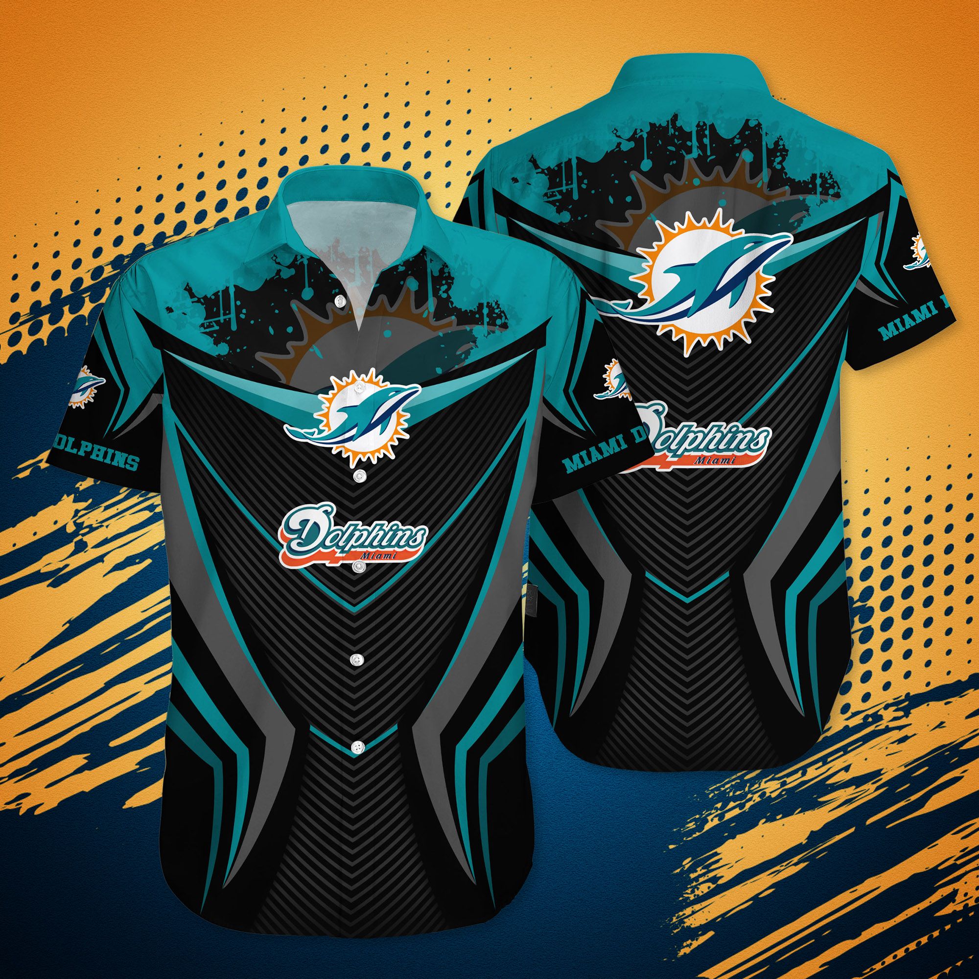 Nfl Miami Dolphins Hawaiian 3d Shirt Trending Summer-1