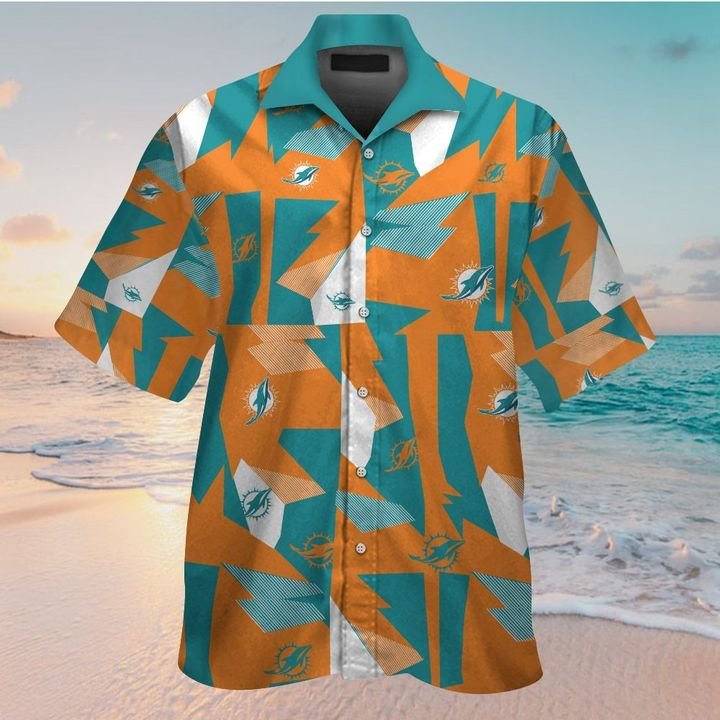 Nfl Miami Dolphins Hawaiian 3d Shirt Tropical Aloha For Fans-1