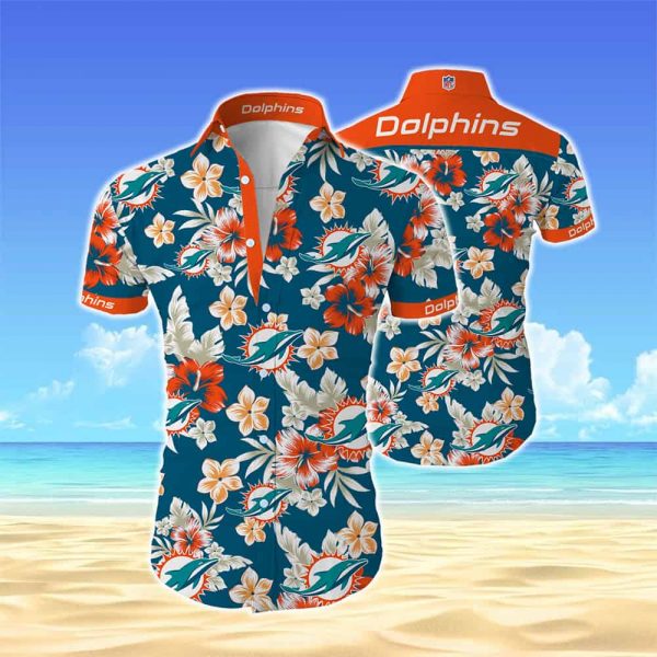 Nfl Miami Dolphins Hawaiian Full 3d Shirt Hot Trend-1