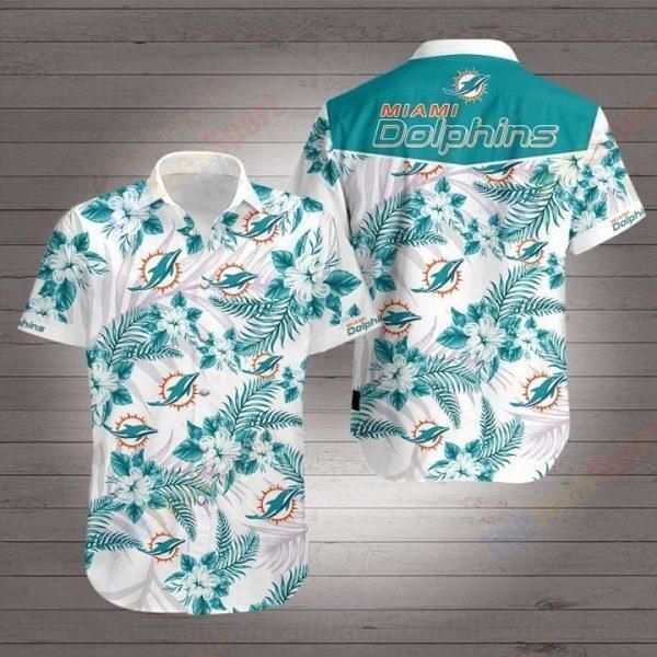 Nfl Miami Dolphins Hawaiian Shirt 3d For Fans 01-1