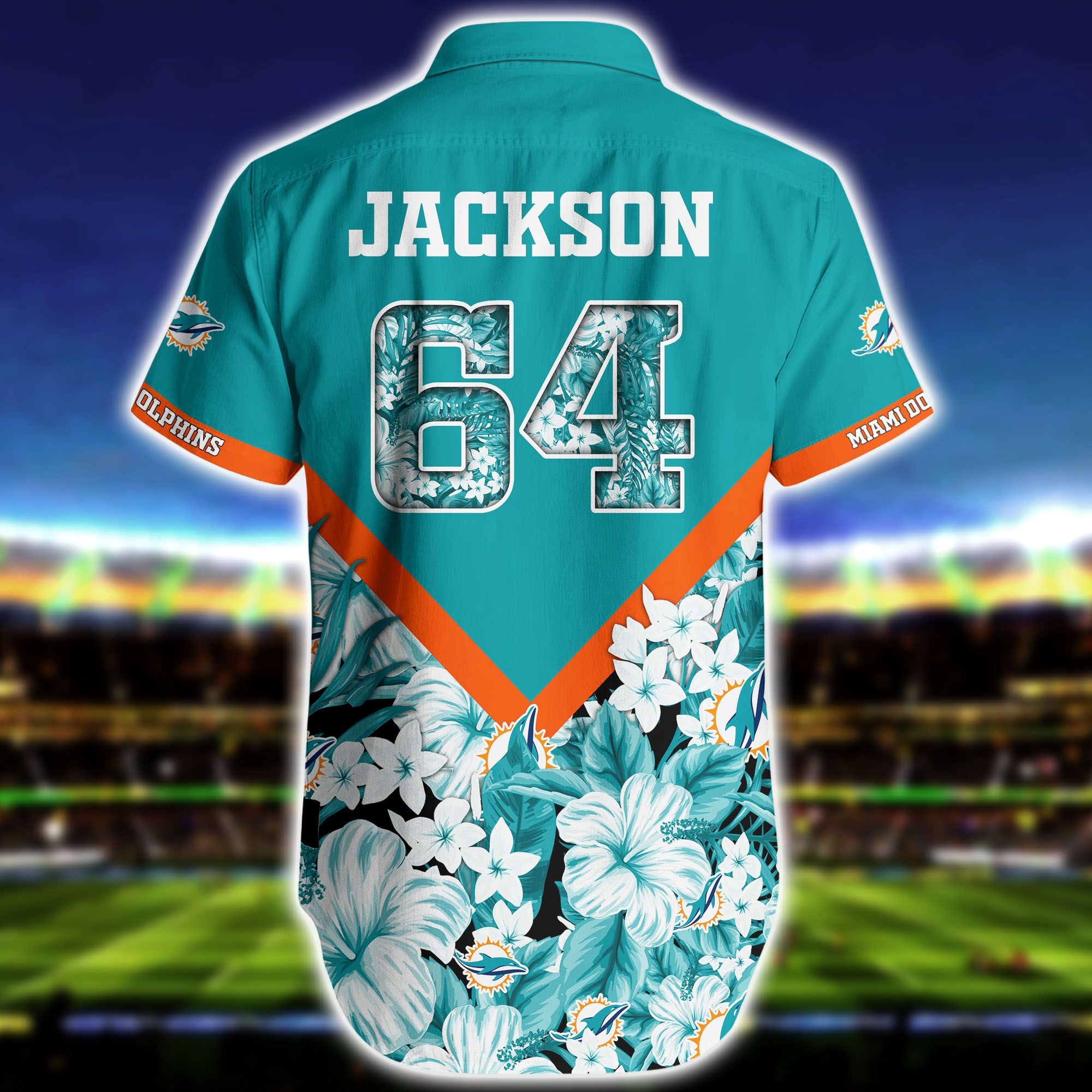 Nfl Miami Dolphins Hawaiian Shirt And Short Floral 3d