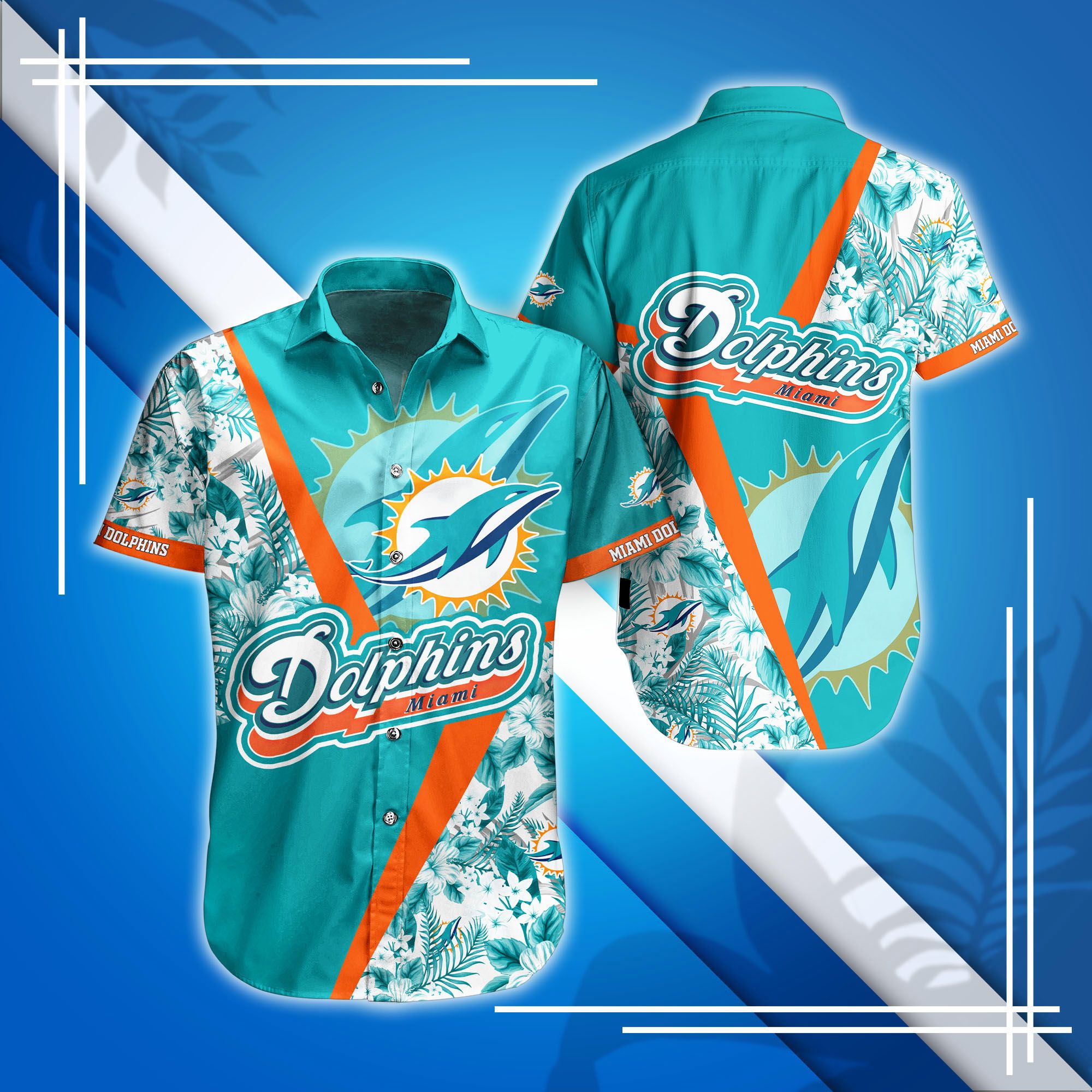 Nfl Miami Dolphins Hawaiian Shirt New Short T Shirt Style Summer Trending-1