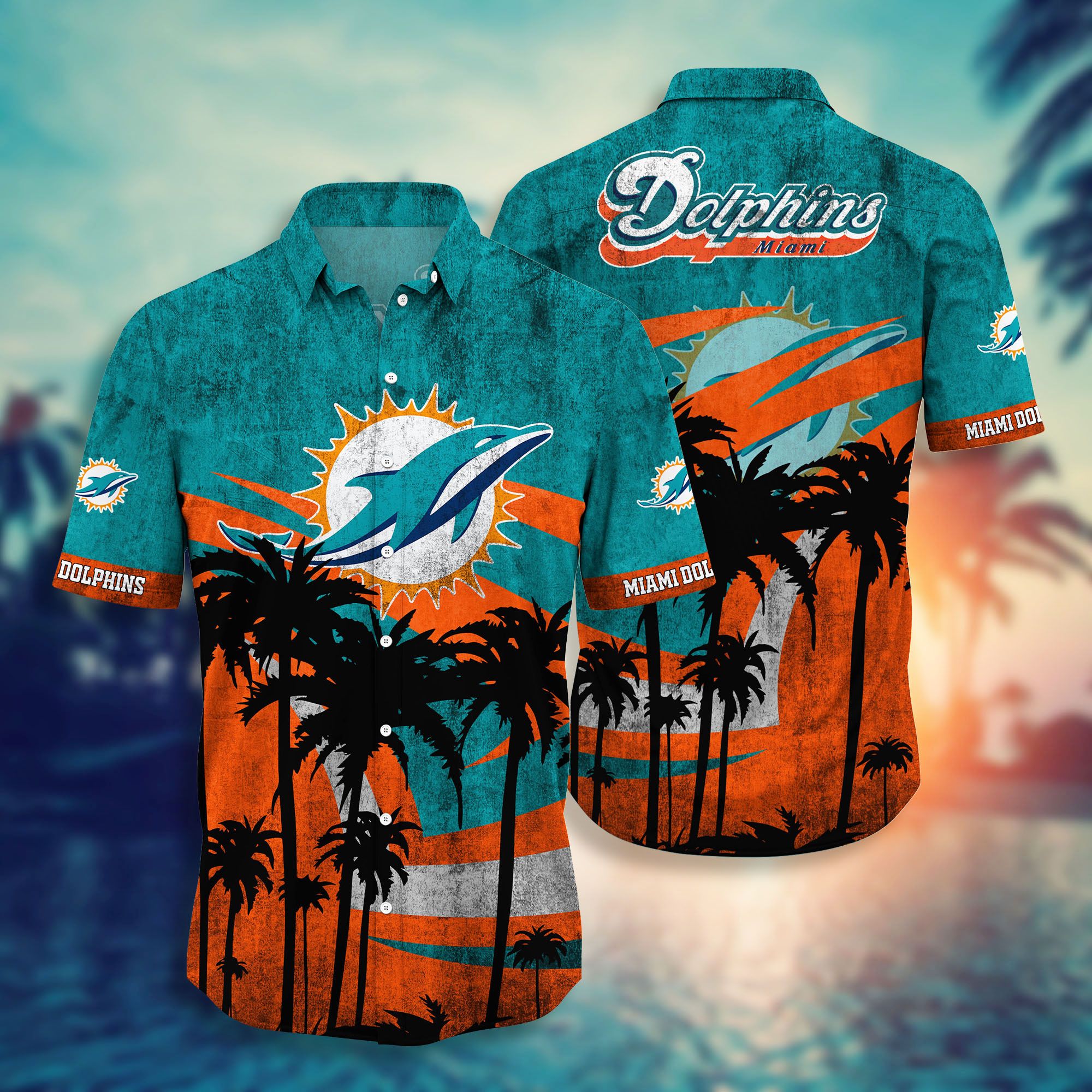 Nfl Miami Dolphins Hawaiian Shirt Short Style Hot Trending 02-1
