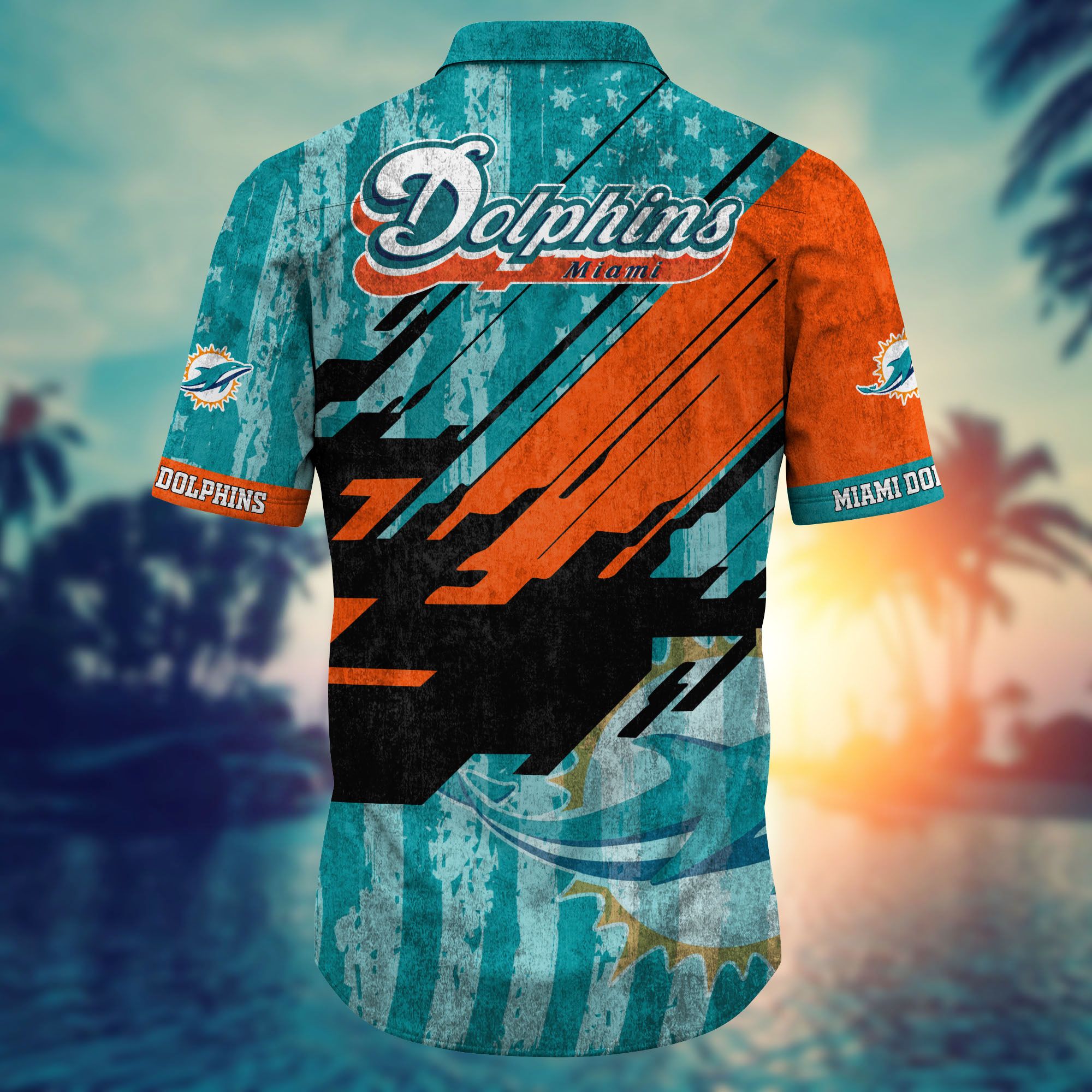 Nfl Miami Dolphins Hawaiian Shirt Short Style Hot Trending 3d 01-1