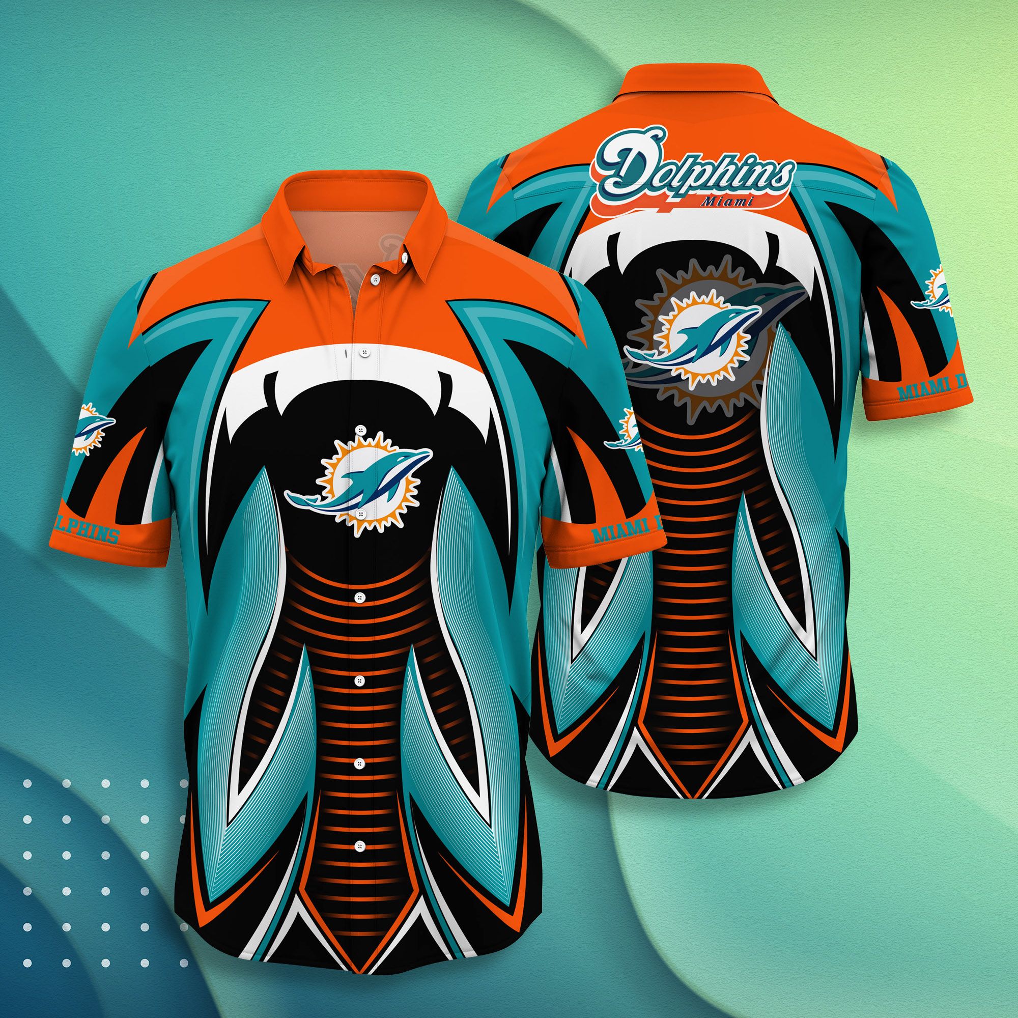 Nfl Miami Dolphins Hawaiian Shirt Short Style Hot Trending Summer 03-1