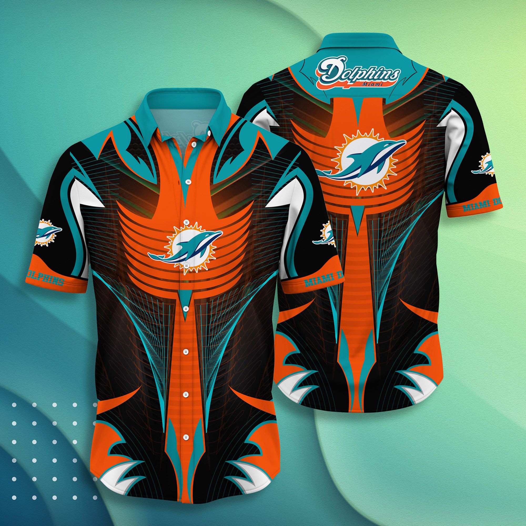 Nfl Miami Dolphins Hawaiian Shirt Short Style Hot Trending Summer 04-1