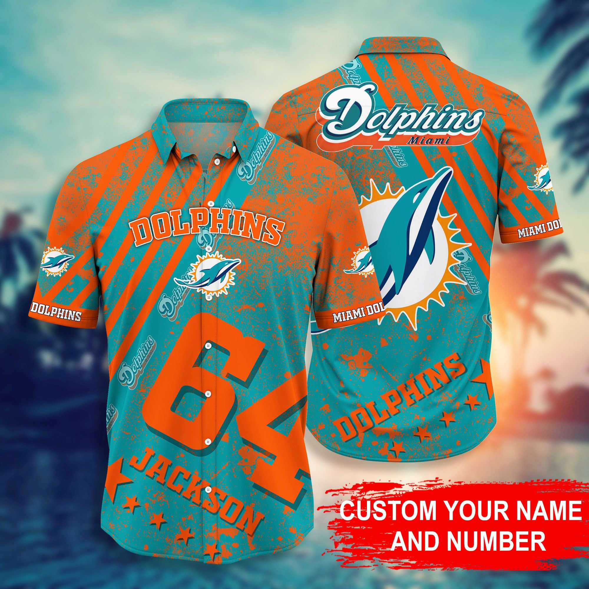 Nfl Miami Dolphins Hawaiian Shirt Short Tshirt Style Hot Trending-1