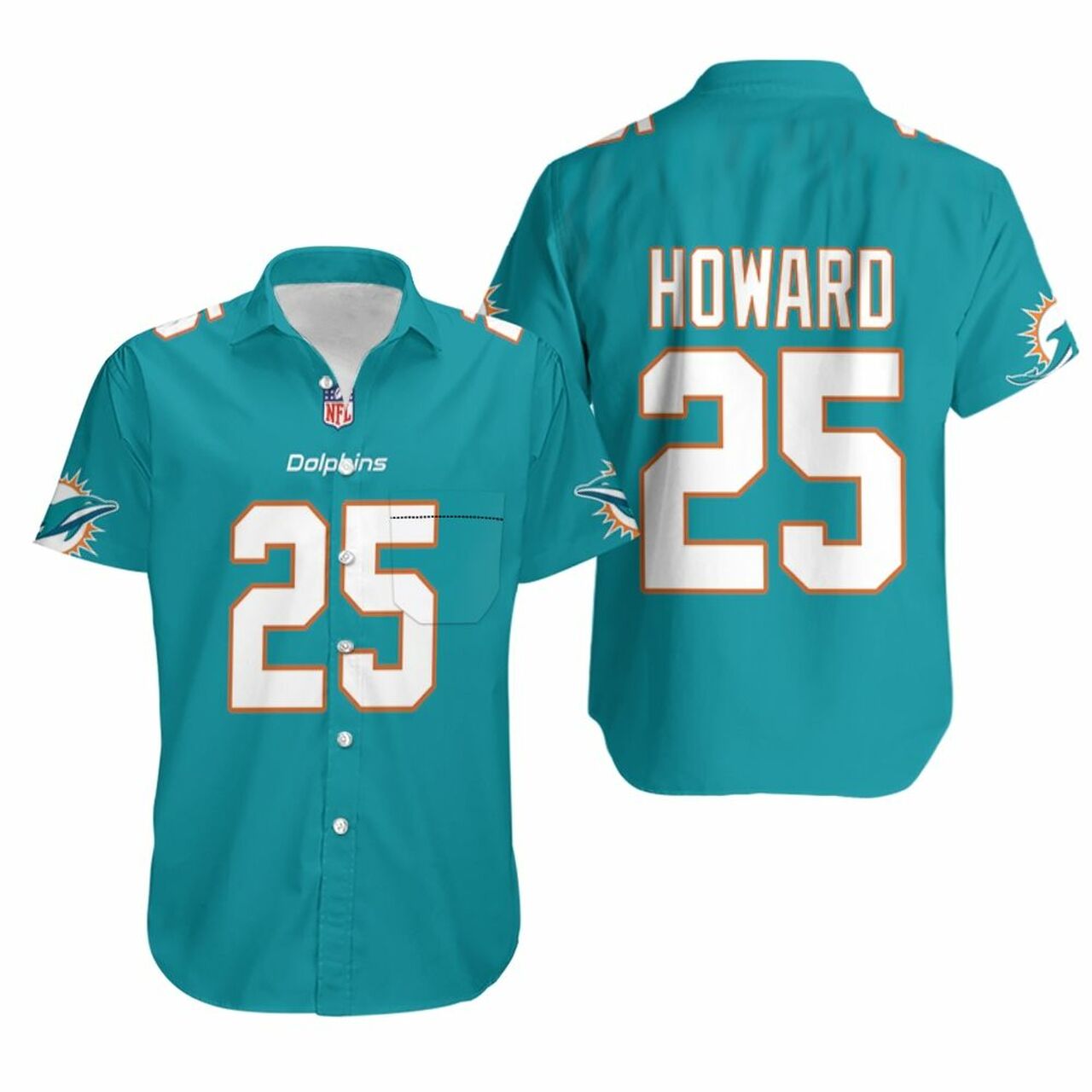 Nfl Miami Dolphins Xavien Howard 25 Classic Shirt-1