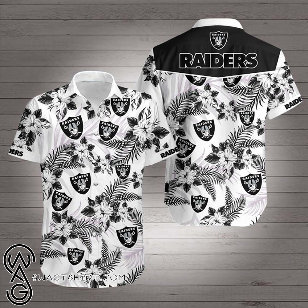 Nfl Oakland Raiders Hawaii Aloha Full 3d Shirt-1