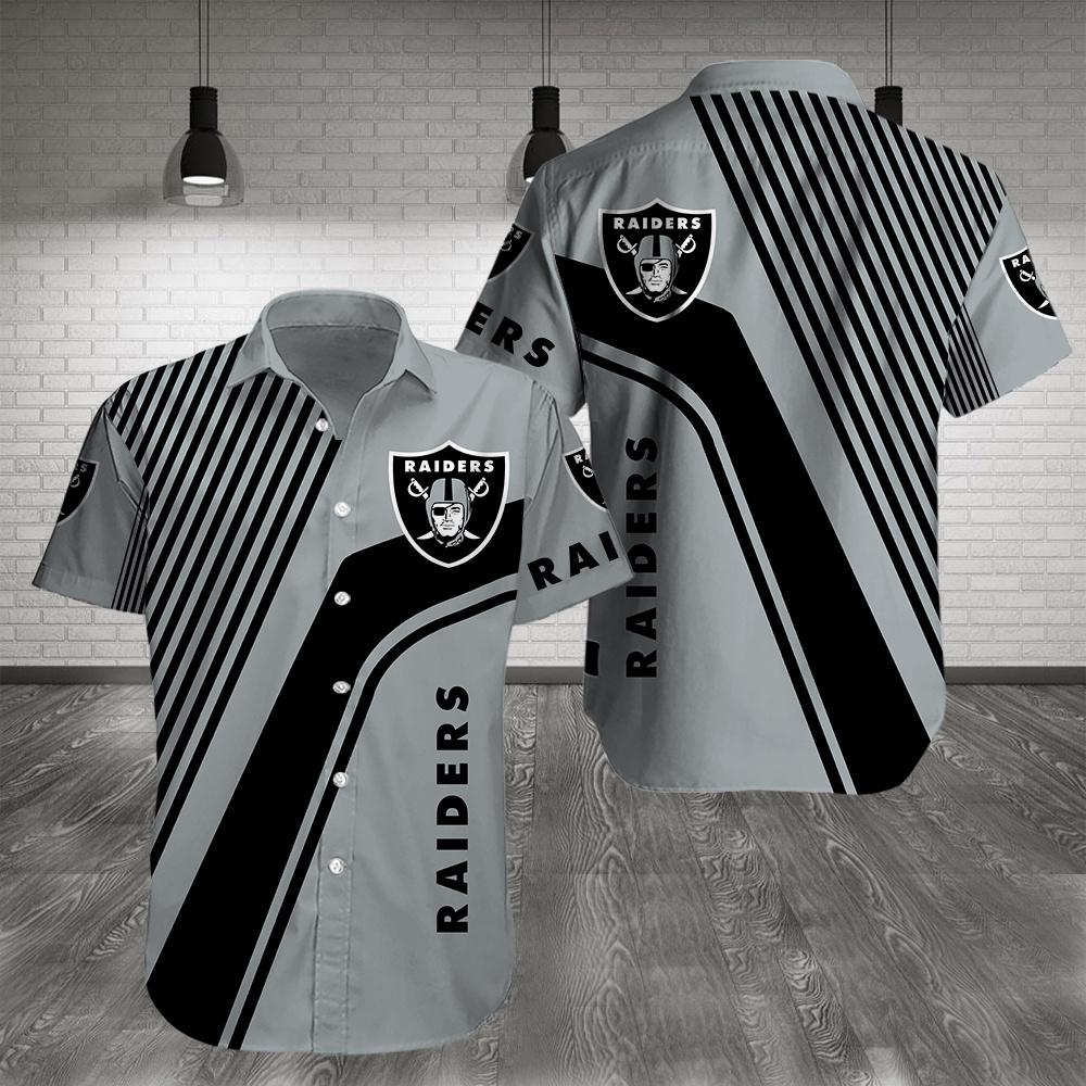 Nfl Oakland Raiders Tropical Flower Hawaii 3d Shirt For Fans-1