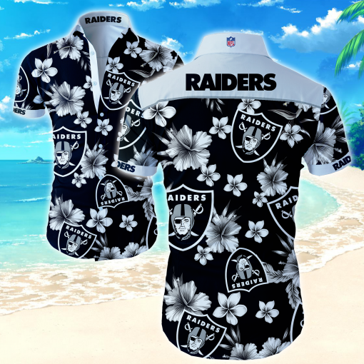 Nfl Raiders Aloha Simple Hawaii Full 3d Shirt-1