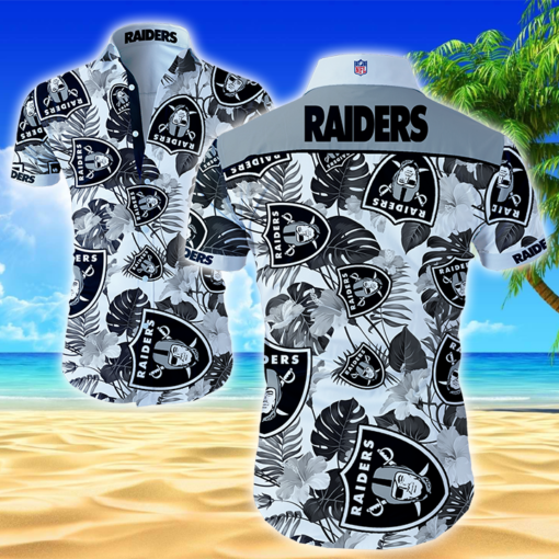 Nfl Raiders Hawaiian Aloha Full 3d Shirt For Fans-1