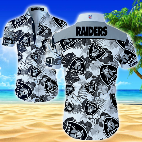 Nfl Raiders Trendy Sport Hawaii Full 3d Shirt-1