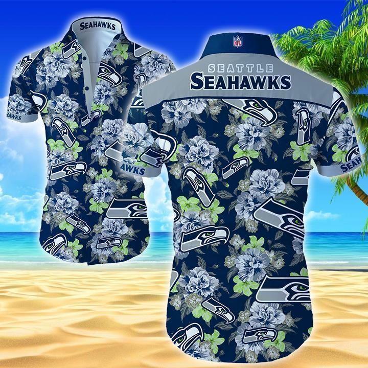 Nfl Seattle Seahawks Hawaii Aloha Full 3d Shirt-1