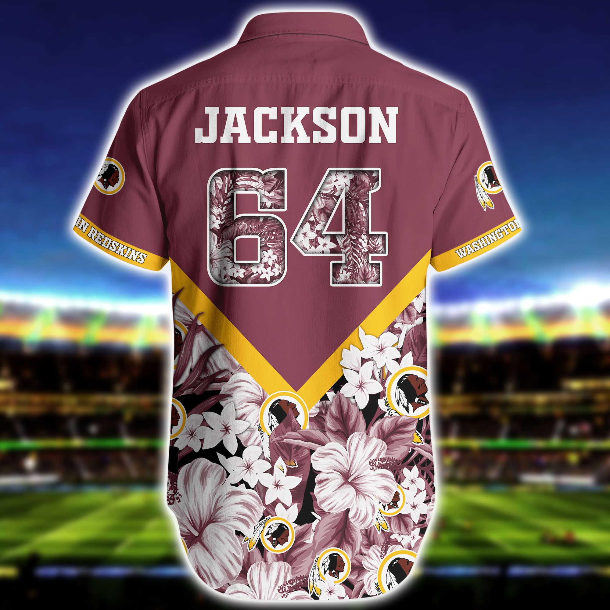 Nfl Washington Redskins Hawaiian 3d Clothes Floral For Fans-2