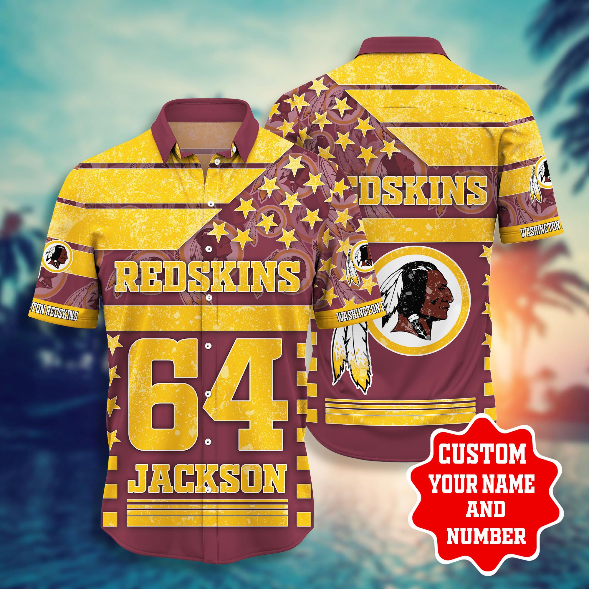 Nfl Washington Redskins Hawaiian Shirt 64 Jackson-1