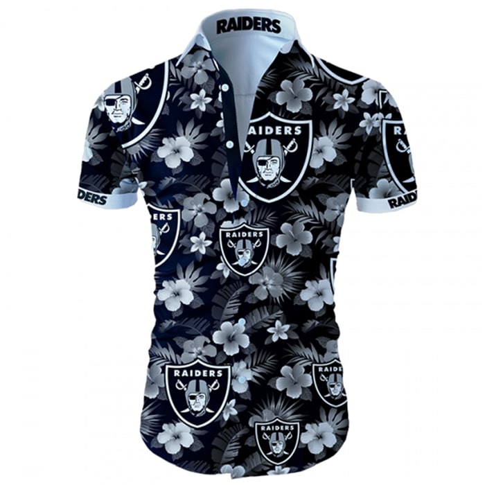 Oakland Raiders Hawaiian Shirt Logo Aloha-1