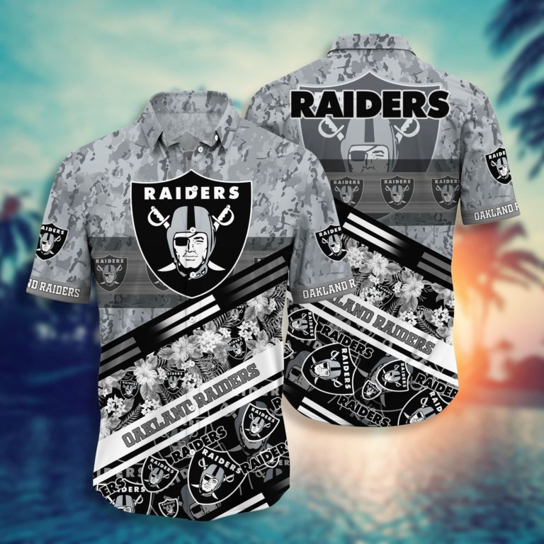 Oakland Raiders Nfl Hawaii Aloha Full 3d Shirt-1