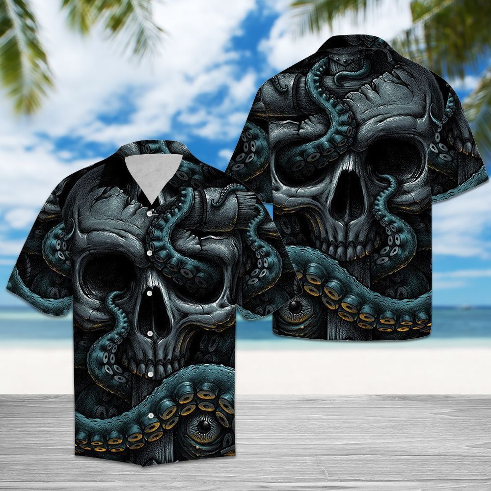 Octopus Skull Hawaiian Shirt