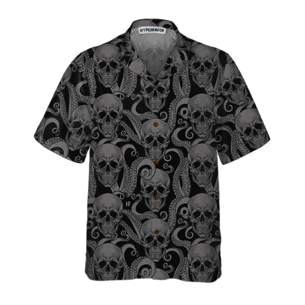 Octopus Tentacles And Skull Hawaiian Shirt