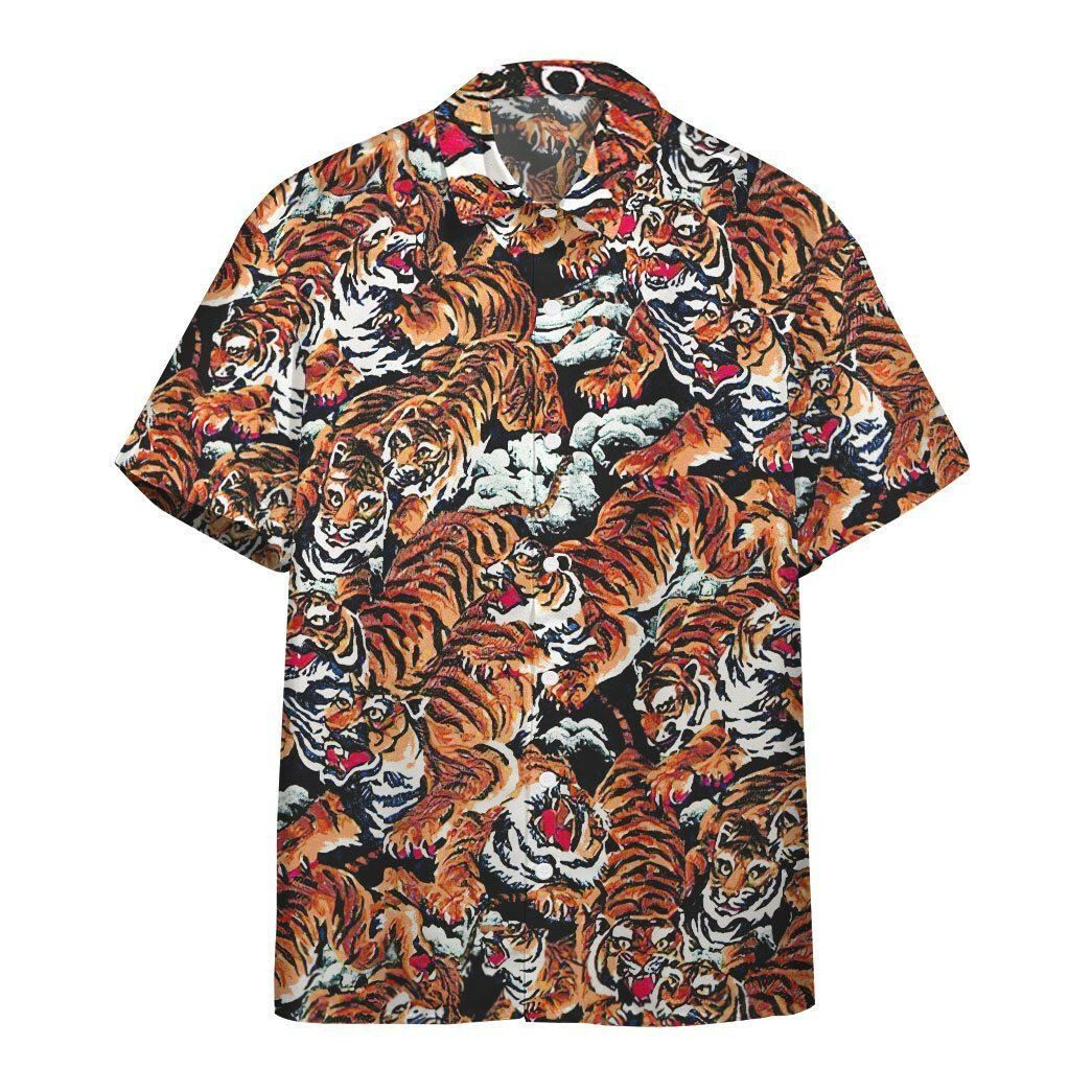 One Hundred Tigers Combo Hawaiian Shirt And Shorts