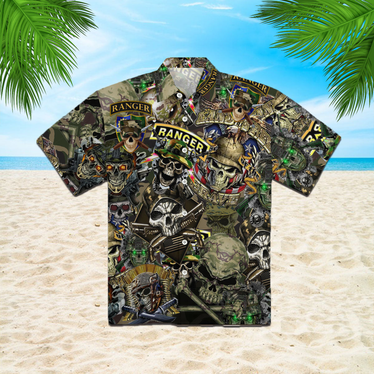 Oragontee Skull Hawaiian Shirt For Men Women Adult
