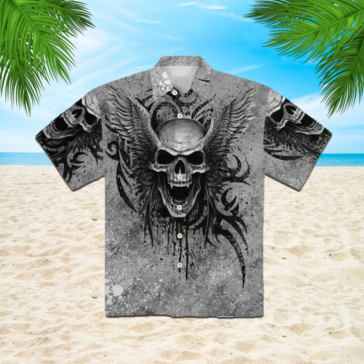Oragontee Skull Hawaiian Shirt For Men Women