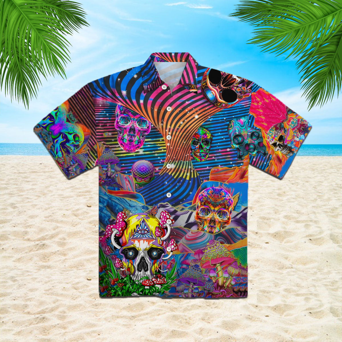 Oragontee Skull Hawaiian Shirt For Men Women