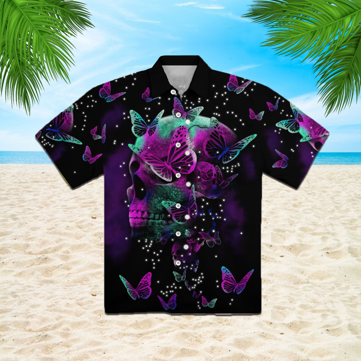 Oragontee Skull Purple Hawaiian Shirt For Men Women Adult