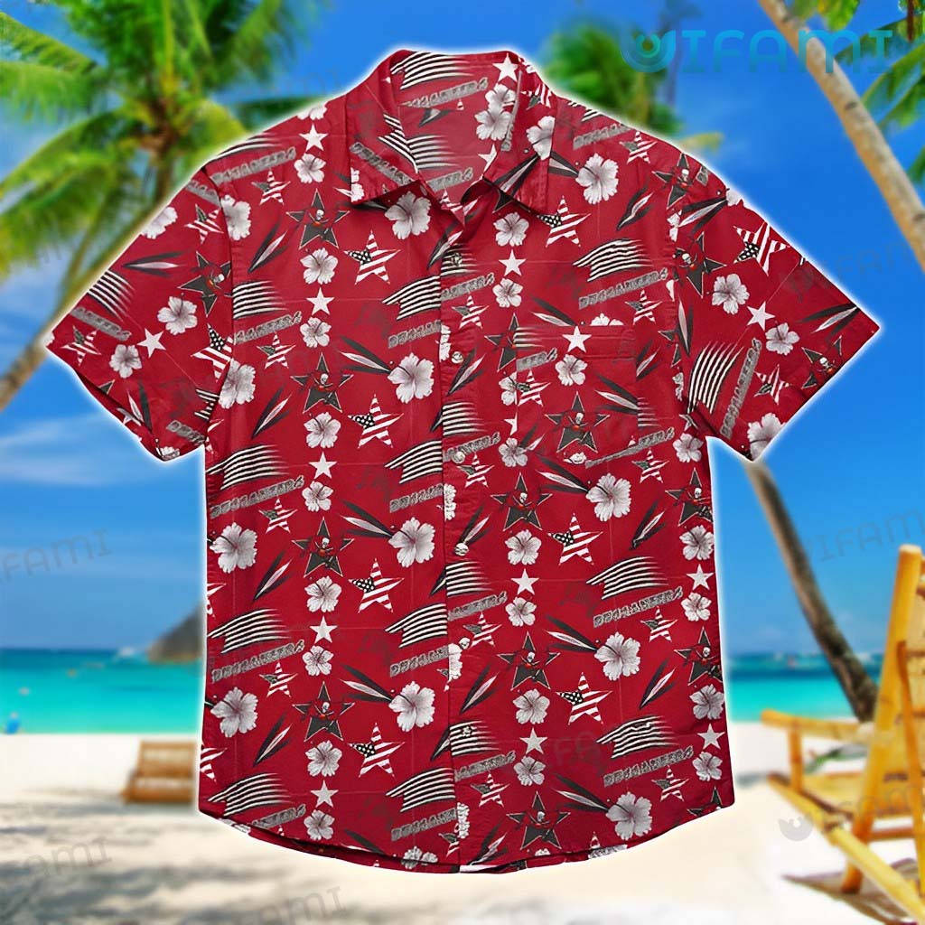 Buccaneers Hawaiian Shirt Star Hibiscus Flower Tampa Bay Buccaneers Gift -  Wow Tshirt Store Online