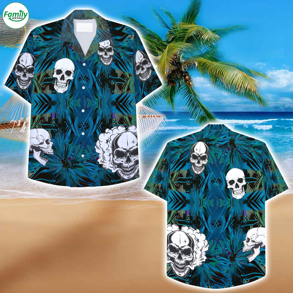 Order Now Skull Hawaiian Shirt