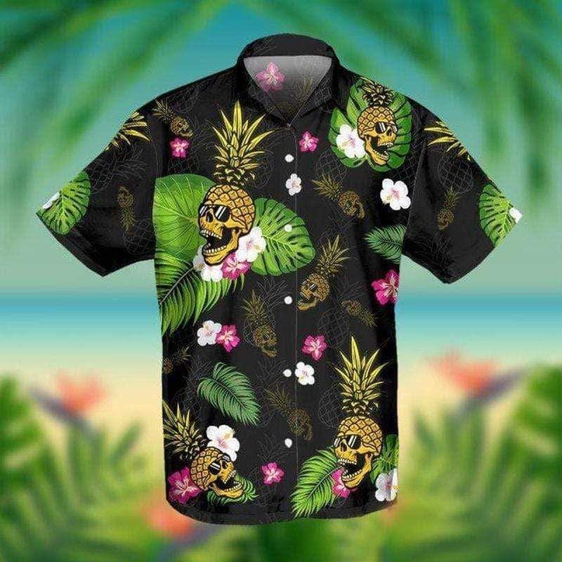 Order Pineapple Skull Tropical Hawaiian Shirts