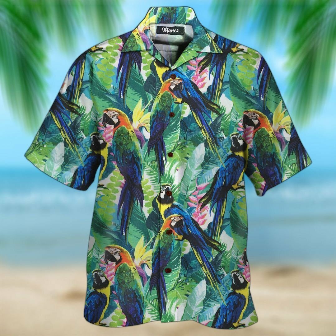 Parrot So Fresh All Over Printed Hawaiian Shirt And Short