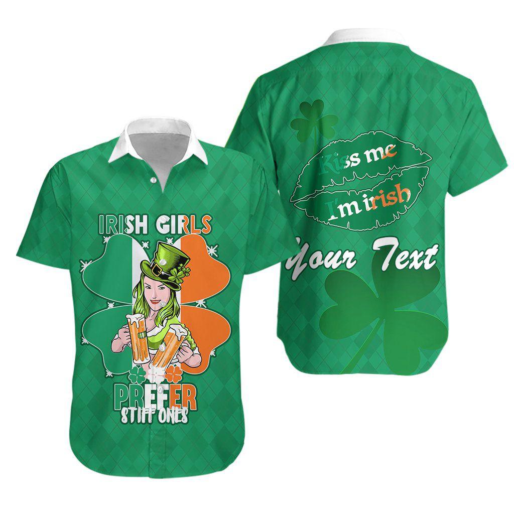 Patricks Day Irish Girl Shamrock Hawaiian Shirt