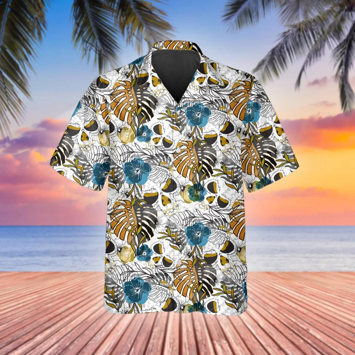 Pattern Happy Summer Skull Hawaiian Shirt