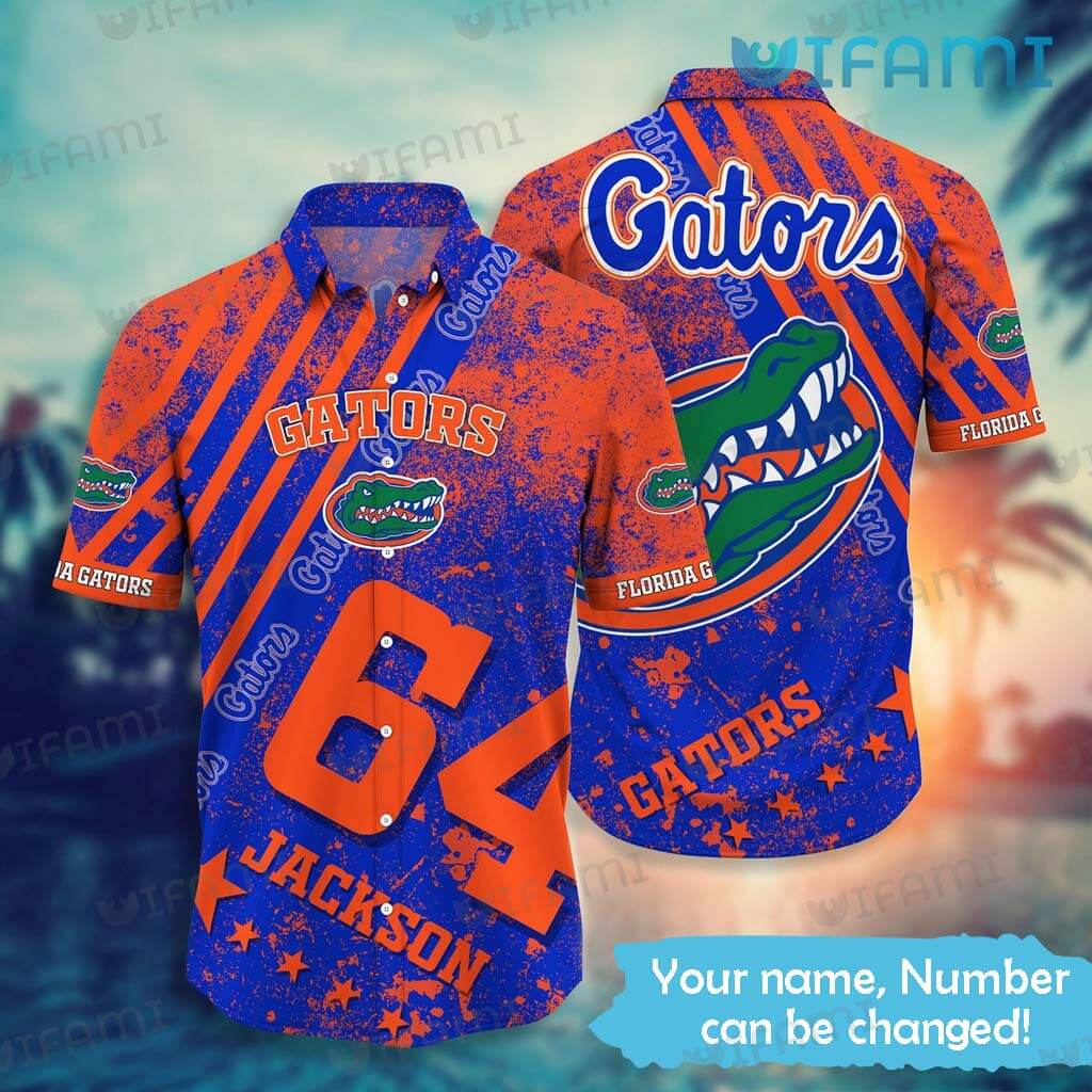 Personalized Gators Hawaiian Shirt Big Logo Star Florida Gators Gift