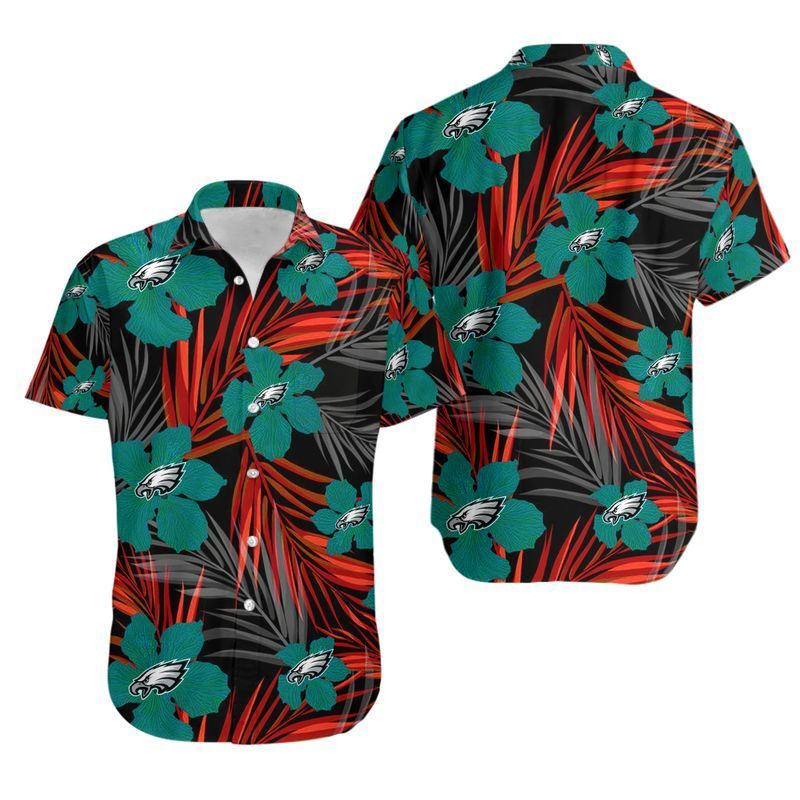 Philadelphia Eagles Flower Hawaiian Shirt For Fans 05-1