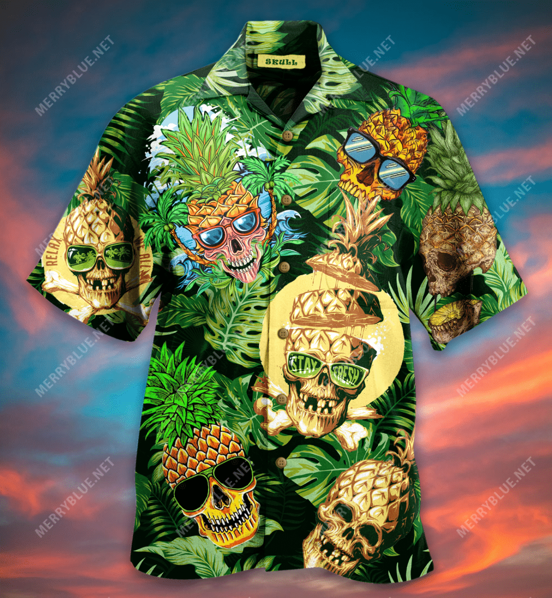 Pineapple Skull Hawaiian Shirt