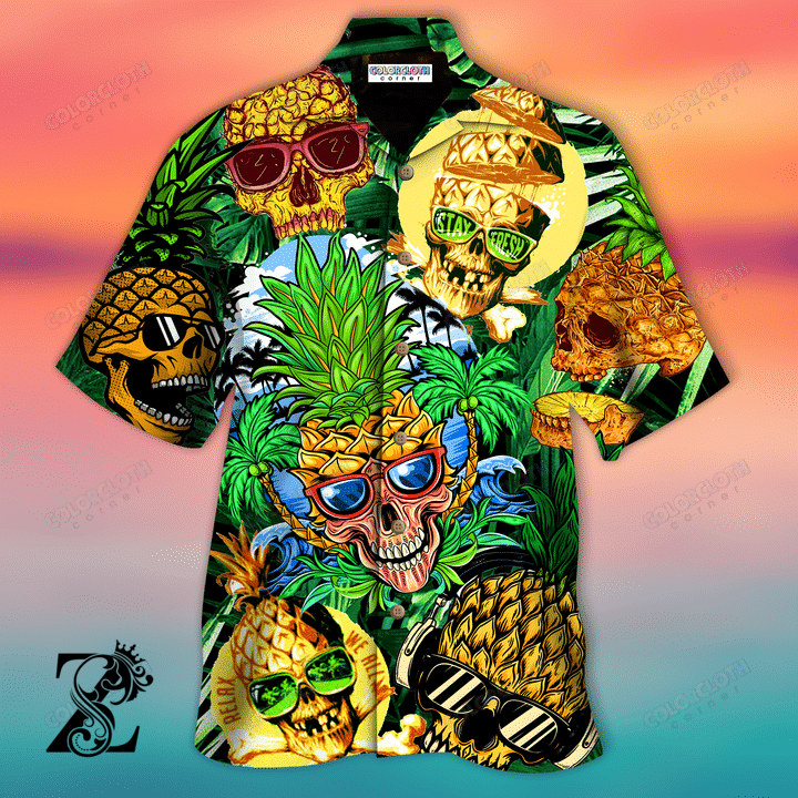 Pineapple Skull Hawaiian Shirt