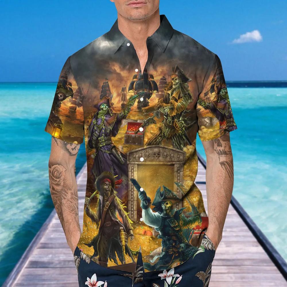 Pirate Captain Skull Hawaiian Shirt This Trends Summer Beach Shirt