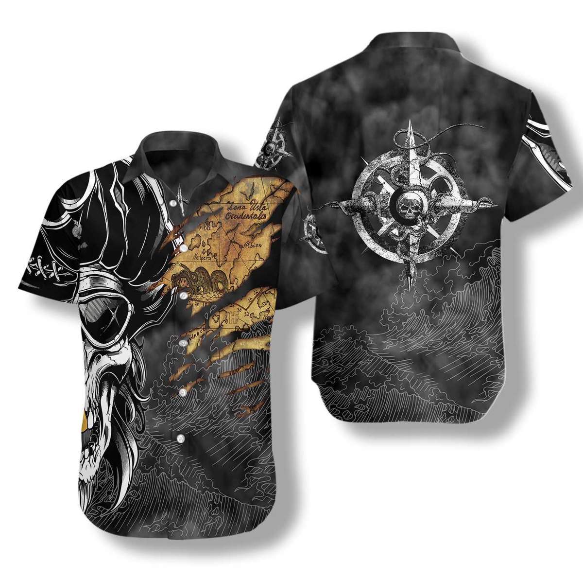Pirates Skull Hawaiian Shirt For Men Women Adult