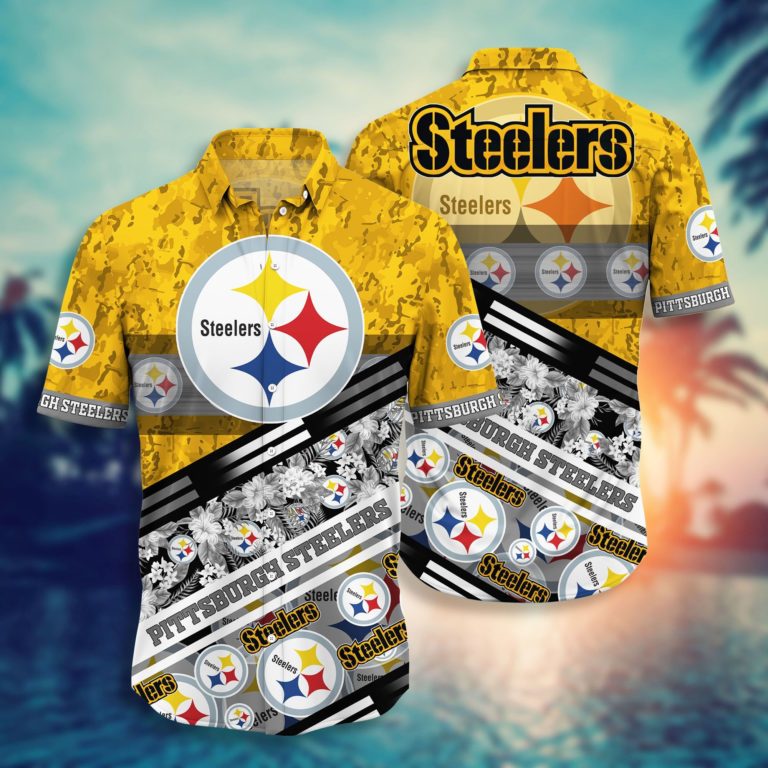Pittsburgh Steelers Nfl Hawaiian Full 3d Shirt For Fans-1